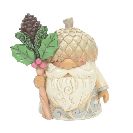 Enesco Gifts Jim Shore Heartwood Creek Winters Nuttiest Gnome White Woodland Gnome Acorn Hat Figurine Free Shipping Iveys Gifts 