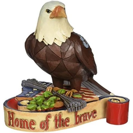 Enesco Gifts Jim Shore Heartwood Creek Home Of The Brave Mini Patriotic Eagle Figurine Free Shipping Iveys Gifts And Decor