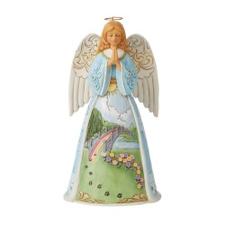 Enesco Gifts Jim Shore Heartwood Creek Just This Side of Heaven Rainbow Bridge Angel Figurine Free Shipping 