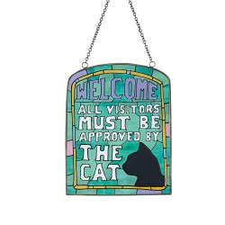 Enesco Gifts Our Name Is Mud Welcome Cat Suncatcher Free Shipping Iveys Gifts and Decor
