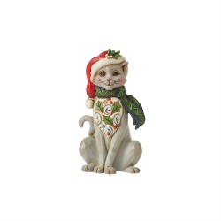 Enesco Gifts Jim Shore Hearwood Creek Mini Christmas Cat Figurine Free Shipping Iveys Gifts And Decor