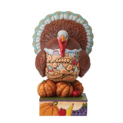 Enesco Gifts Jim Shore Heartwood Creek Traditional Thanksgiving Turkey Scene Fig Figurine Free Shipping Iveys Gifts And Decor