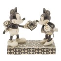 Jim Shore Disney Traditions Black And White Mickey And Minnie Mouse Figurine