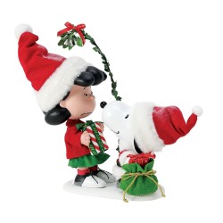 Dept 56 Possible Dreams Licensed Snoopy Holding Mistletoe Over Lucy Smak! Figurine Free Shipping Iveys Gifts And Decor