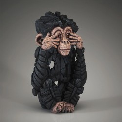 Enesco Gifts Matt Buckley The Edge See No Evil Baby Chimpanzee Sculpture Free Shipping Iveys Gifts And Decor