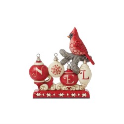 Jim Shore Nordic Noel Joyeux Noël Christmas Cardinal Figurine