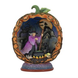 Jim Shore Heartwood Creek Come In For a Spell Pumpkin Diorama LED Figurine-