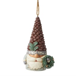 Jim Shore Heartwood Creek White Woodland Gnome Pinecone Ornament