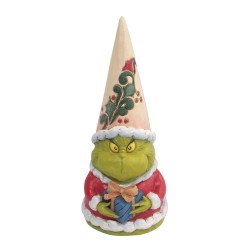 Jim Shore Dr Seuss Grinch Gnome Holding Present Gome Figurine