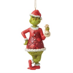 Jim Shore Dr Seuss Grinch With Bag of Coal Ornament