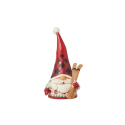 Jim Shore Highland Glen Tis The Ski-son Skis Gnome Ornament