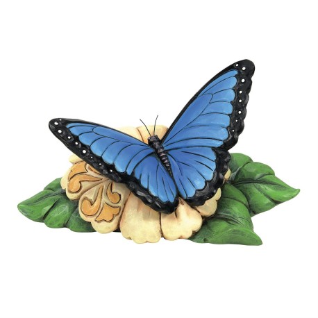 Enesco Gifts Jim Shore Heartwood Creek Nature's Meadow Mini Blue Morpho Butterfly Figurine Free Shipping Iveys Gifts And Decor