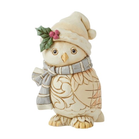 Enesco Gifts Jim Shore Heartwood Creek White Woodland Owl With Scarf Figurine Free Shipping Iveys Gifts And Decor