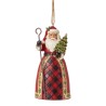 Enesco Gifts Jim Shore Heartwood Creek Highland Santa Staff Ornament Free Shipping Iveys Gifts And Decor