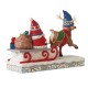 Jim Shore Heartwood Creek Reindeer Pulling Gnome Sled Figurine