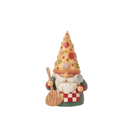 Enesco Gifts Jim Shore Heartwood Creek  Pizza By the Slice Pizza Hat Gnome Figurine Free Shipping Iveys Gifts And Decor