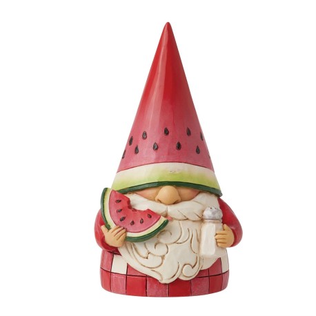 Enesco gifts Jim Shore Heartwood Creek You're One in a Melon Watermelon Gnome Figurine Free Shipping Iveys gifts And Decor