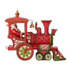 Jim Shore Heartwood Creek Christmas Train Engine Santa Figurine