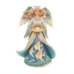 Enesco Gifts Jim Shore Heartwood Creek Seaside Serenity Angel Holding Shell Figurine