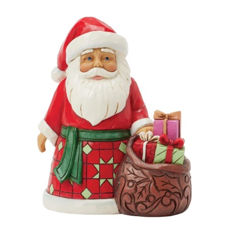 Enesco Gifts Jim Shore Heartwood Creek Pit Size Santa With Toy Bag Figurine Free Shipping Iveys Gifts and Decor