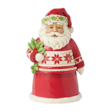 Enesco Gifts Jim Shore Heartwood Creek Nordic Noel Pint Size Santa Figurine Free Shipping Iveys Gifts and Decor