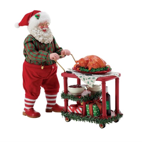 Dept 56 Possible Dreams Bon Appetit Turkey Dinner Santa Figurine Free Shipping Iveys Gifts And Decor