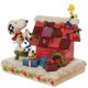 Jim Shore Decking The Dog House Snoopy Decorating Dog With Woodstock Figurine Free Shipping Iveys Gifts And Decor