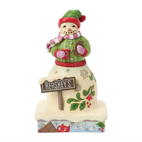 Pre Order Jim Shore Heartwood Creek Snowman With Hershey Sign Figurine