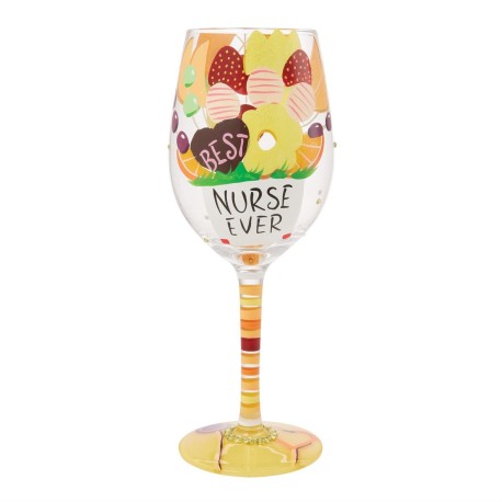 Enesco Gifts Lolita Best Nurse Ever Wine Glass Free Shipping Iveys Gifts And Decor