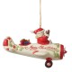 Enesco Gifts Jim Shore Heartwood Creek Santa in Airplane Ornament Free Shipping Iveys Gifts And Decor