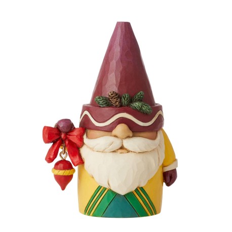 Enesco Gifts-Jim Shore Heartwood Creek Embellished In Color Gnome Holding Ornament Free Shipping