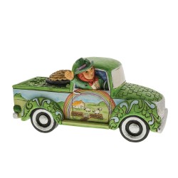 Enesco Gifts Jim Shore Heartwood Creek Truckload Of Luck Leprechaun in Green Truck Figurine Free Shipping Iveys Gifts and Decor