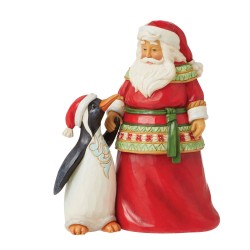 Enesco Gifts  Jim Shore Pint Sized Santa With Penguin Figurine Free Shipping Iveys Gifts And Decor 